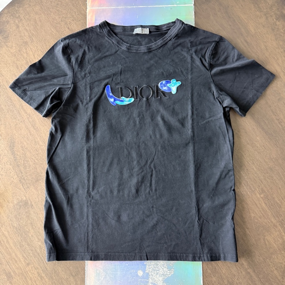 Dior x Kenny Scharf Black Men’s Fitted Tee size Medium